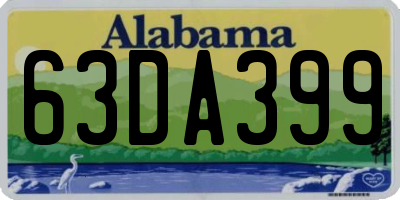 AL license plate 63DA399