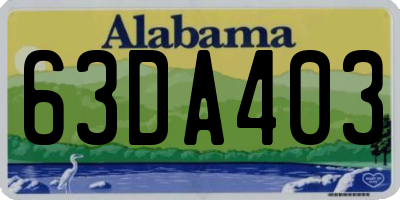 AL license plate 63DA403
