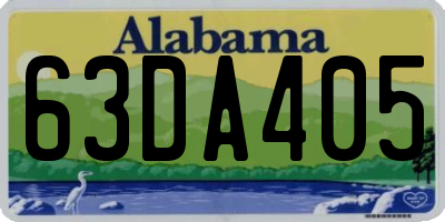AL license plate 63DA405