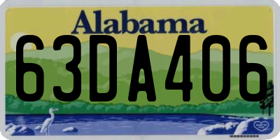 AL license plate 63DA406