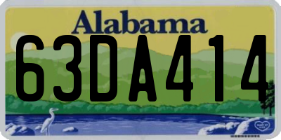 AL license plate 63DA414