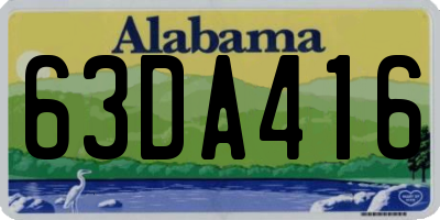 AL license plate 63DA416
