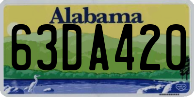 AL license plate 63DA420