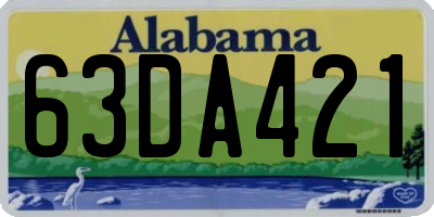 AL license plate 63DA421