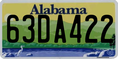 AL license plate 63DA422