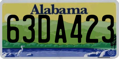 AL license plate 63DA423