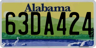 AL license plate 63DA424