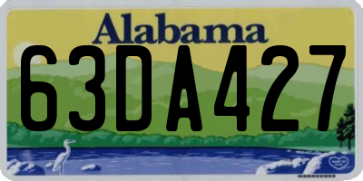 AL license plate 63DA427