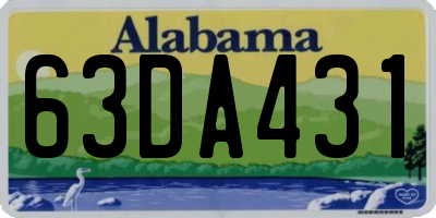 AL license plate 63DA431