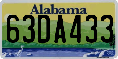 AL license plate 63DA433