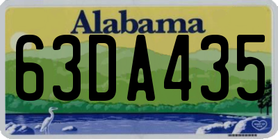 AL license plate 63DA435