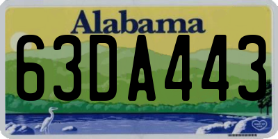 AL license plate 63DA443