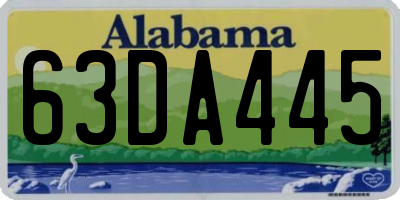 AL license plate 63DA445