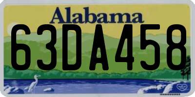 AL license plate 63DA458