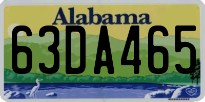 AL license plate 63DA465