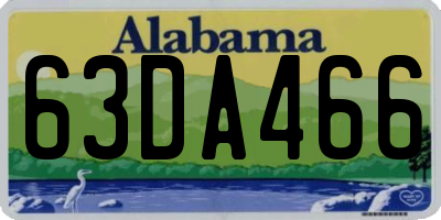 AL license plate 63DA466