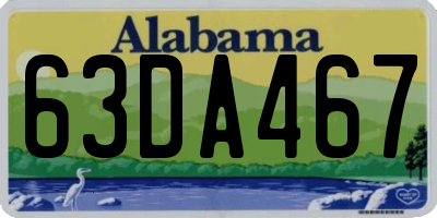 AL license plate 63DA467