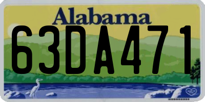 AL license plate 63DA471