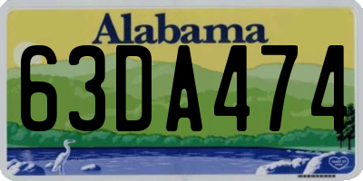 AL license plate 63DA474
