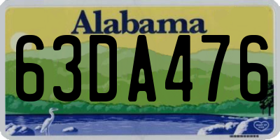 AL license plate 63DA476