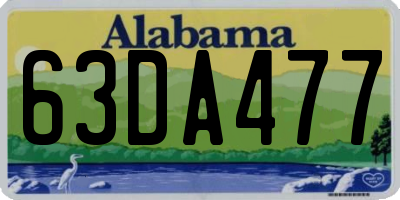 AL license plate 63DA477