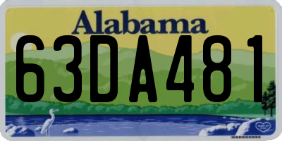 AL license plate 63DA481