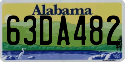 AL license plate 63DA482