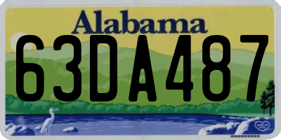 AL license plate 63DA487