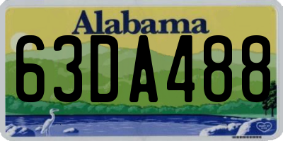 AL license plate 63DA488