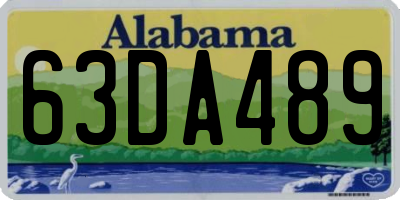 AL license plate 63DA489