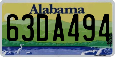 AL license plate 63DA494