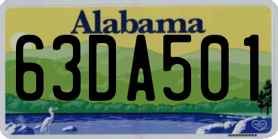 AL license plate 63DA501