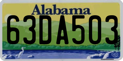 AL license plate 63DA503