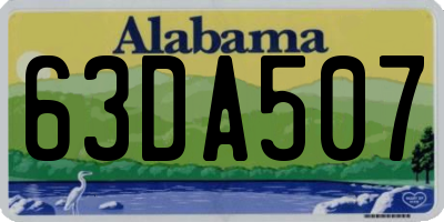 AL license plate 63DA507