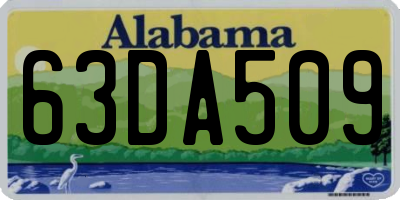 AL license plate 63DA509