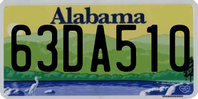 AL license plate 63DA510