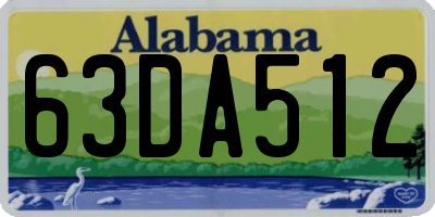 AL license plate 63DA512
