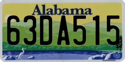 AL license plate 63DA515