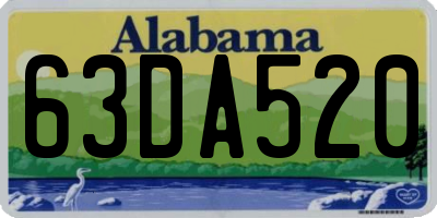 AL license plate 63DA520
