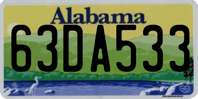 AL license plate 63DA533