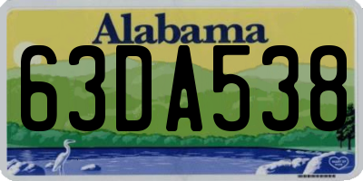 AL license plate 63DA538