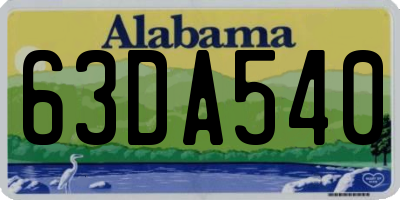 AL license plate 63DA540