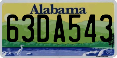 AL license plate 63DA543