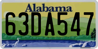 AL license plate 63DA547