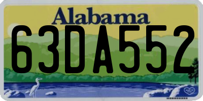 AL license plate 63DA552