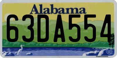 AL license plate 63DA554