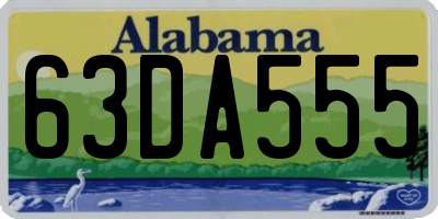 AL license plate 63DA555