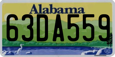 AL license plate 63DA559