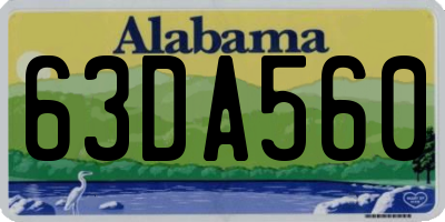 AL license plate 63DA560