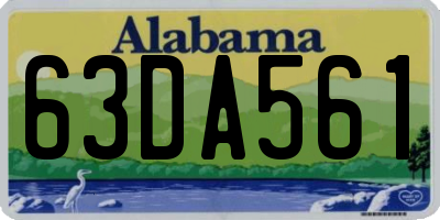 AL license plate 63DA561